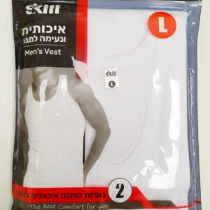 גופית סבא פסים גבר צבע לבן